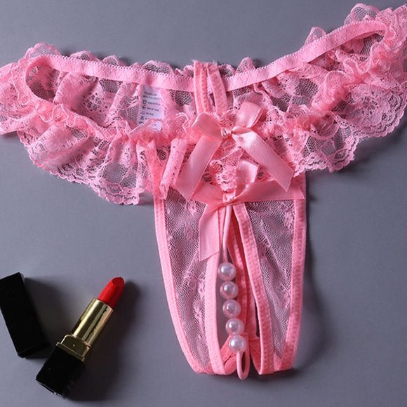 Sexy beaded open crotch g-string - Picture 3 of 4